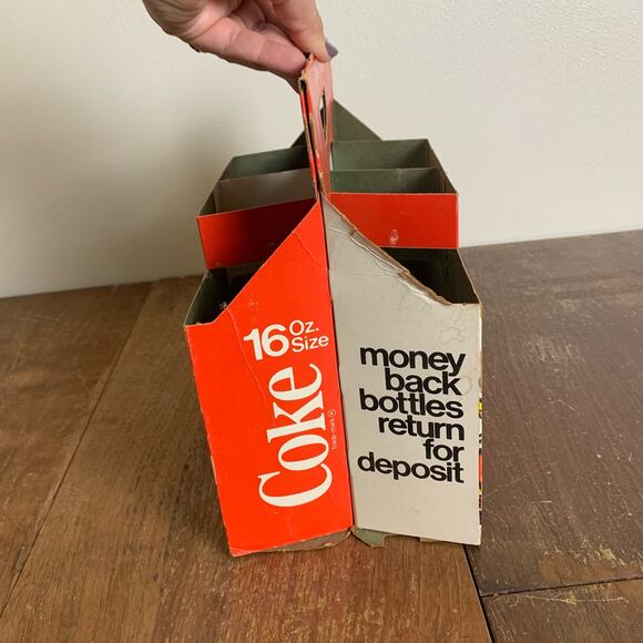 Vintage Coca-Cola 16oz 8 bottle Coke adds to life advertisement case carrier - Picture 7 of 7